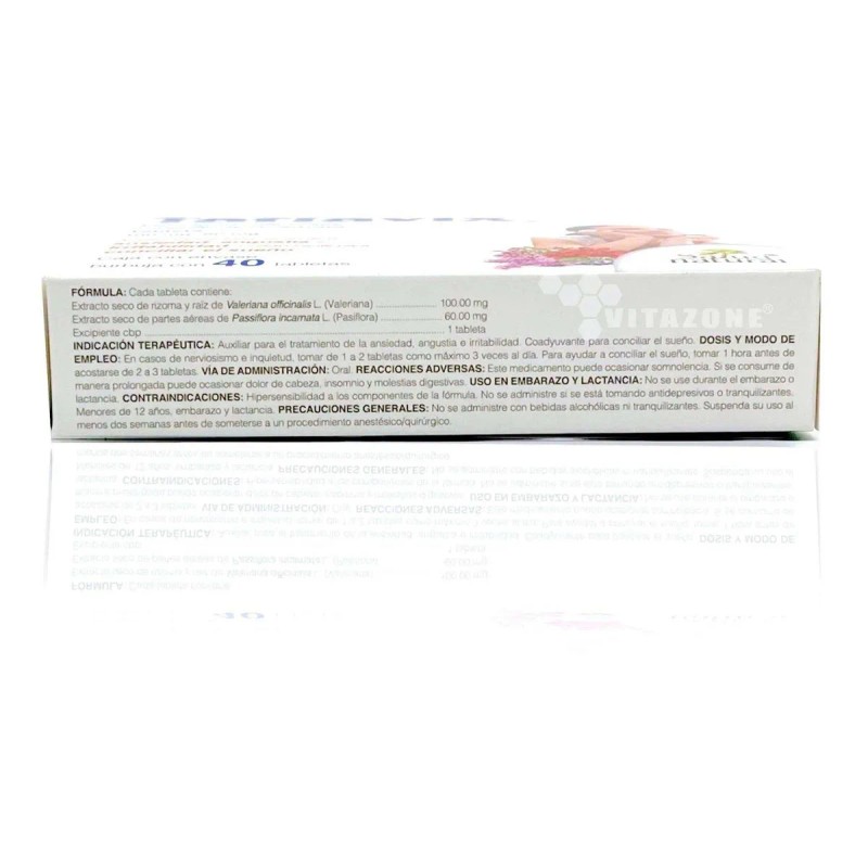 Taflavix 40 Tabs Con Valeriana Y Pasiflora Sabor Sin sabor