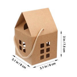 ARTIBETTER 10Pcs House Shaped Candy Boxes Gift Boxes Sweet Paper Treat Bags Chocolate Biscuits Case Gift Box Cardboard Boxes for Wedding Baby Shower Birthday Party Supplies Log¡­