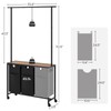 YATINEY Laundry Sorter, Rolling Laundry Hamper with Hanging Rack, Laundry
