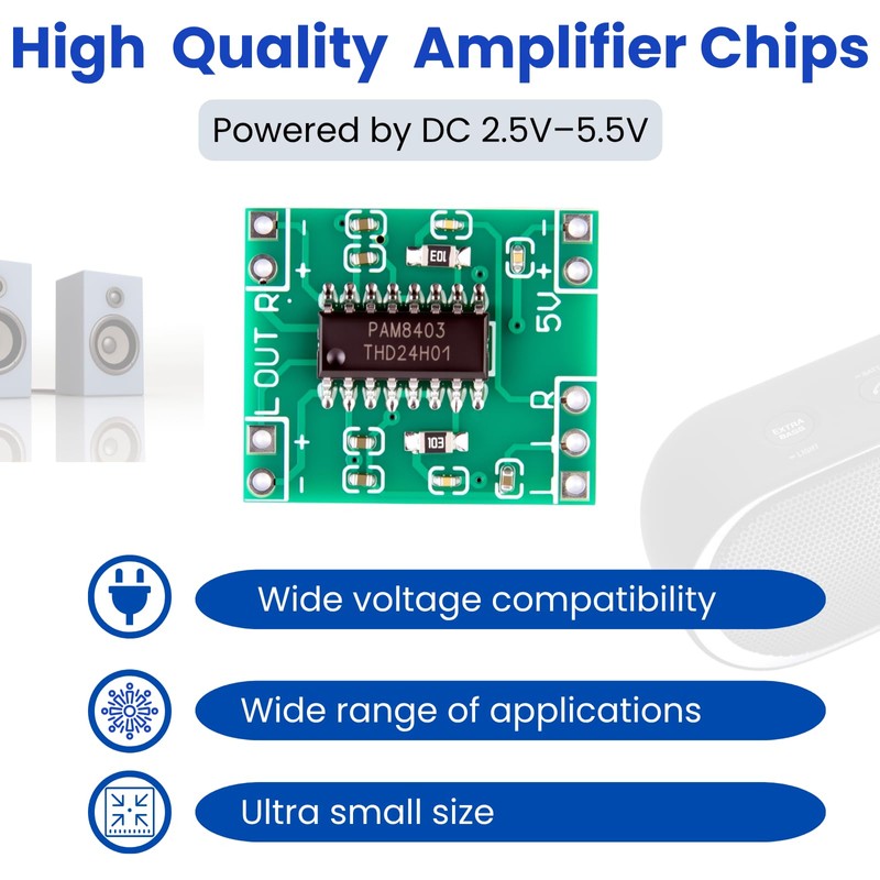 LAOMAO PAM8403 Mini Amplifier Module for DIY Audio - 5V