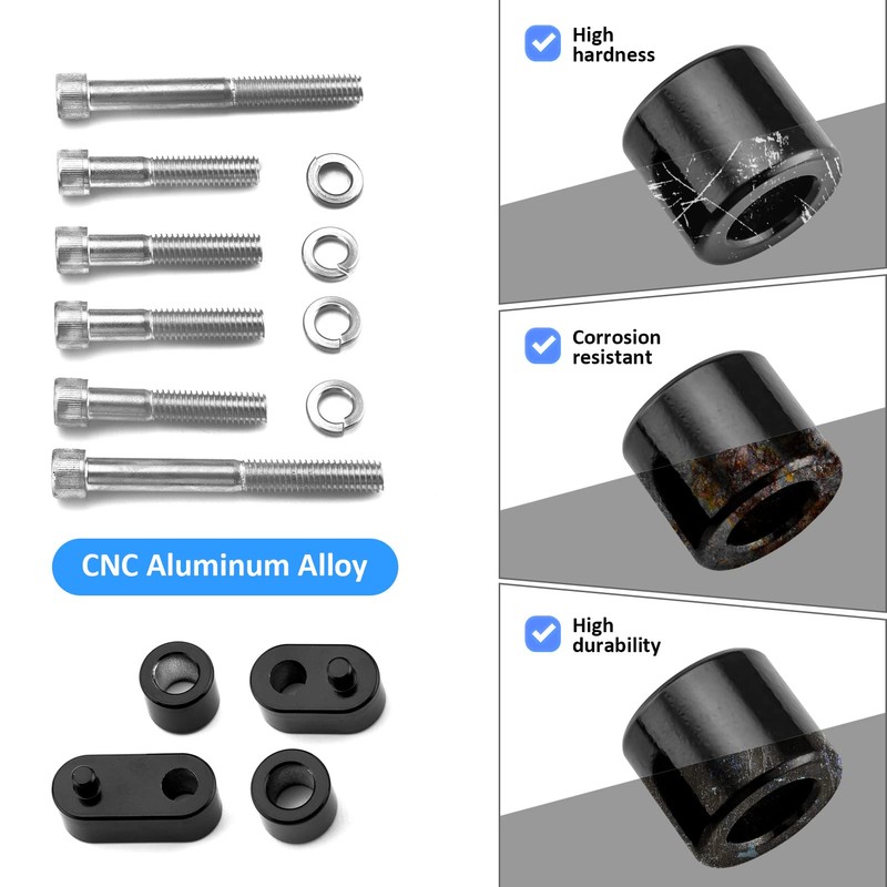 XJMOTO Floorboard 3/4'' Extension Spacer Kit Compatible with Harley Touring