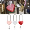 3pcs Heart Shaped Padlock with 3 Keys Rustproof Zinc Alloy