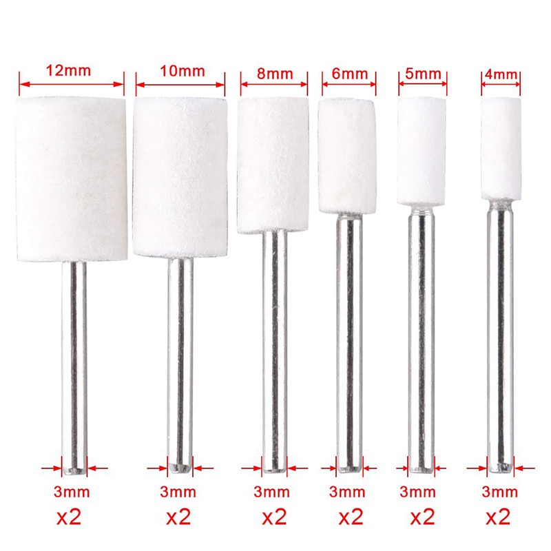 AUSTOR 24 Pieces Wool Felt Mounted Mandrel Set 2 Shaped