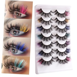 FRCOLOR Curl Lash Extensions Kit 7 Pairs Lash Clusters for Women Easy Apply False Cosmetics