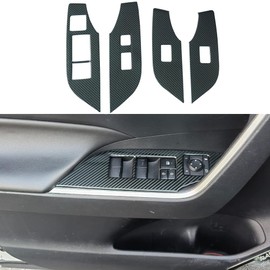 Kolya Interior Door Window Switch Panel Cover Window Control Button Trim for Toyota RAV4 Accessories 2019 2020 2021 2022 2023 2024 (Without Seat Heating Button)