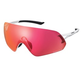 Shimano Clothing Aerolite Panoramic Glasses, Metallic White, RideScape Road Lens