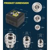 Adjustable Tap Socket Set, 3-Piece Low-Profile Tap Holder for Ratchet