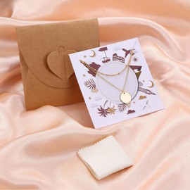 LOLIAS 2 Stück Kette Gold Damen Layering Halskette Damen 18k Vergoldet Wasserfest Goldkette Damen CZ Münze Anhänger Goldene Kette Damen Schmuck Gold