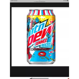 Mountain Dew MTN Mountain Dew 1 SUMMER FREEZE 12 oz Can SEALED