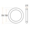 sourcing map Nitrile Rubber O-Ring Metric Seal Rubber 39 mm