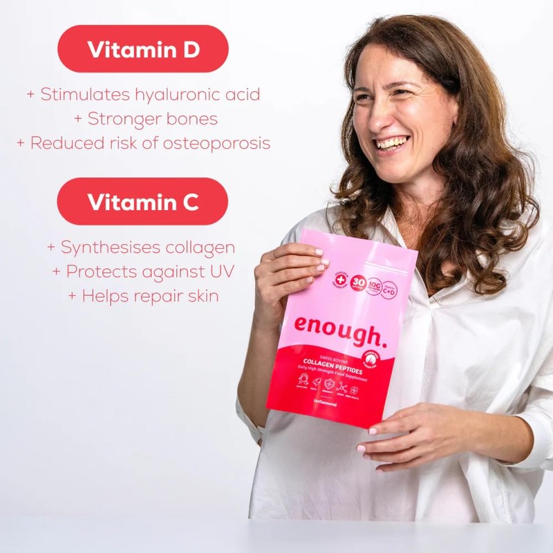 enough. Swiss Bovine Collagen Peptides 300g - Grass-Fed Bovine Collagen