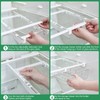 Tigerkinwit Fridge Organiser Transparent Partition Layer Organiser Adjustable Storage Shelf