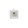 1" x 1" Arrowhead White Vinyl Picket Caps for Vinyl