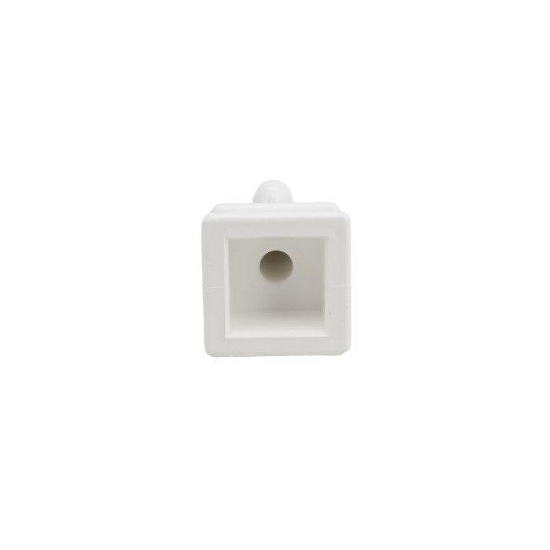 1" x 1" Arrowhead White Vinyl Picket Caps for Vinyl