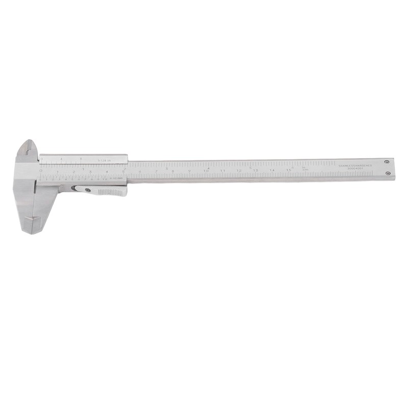 Vernier Caliper 0‑150mm 0‑6in Range 0.05mm 1/128in Resolution Stainless Steel