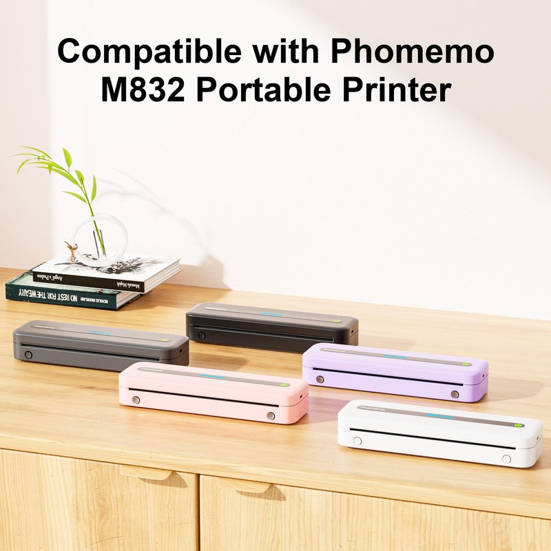 4 Rolls 8.5'' x 11'' Phomemo M832 Portable Printer Thermal