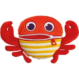 Schmidt Spiele 42639 Worry Eaters Worry Eater Crabbi, 23.5 cm Plush, Edition AHOI, Colourful, Pack