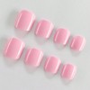 Pink Press on Toenails WLGDLH Fake Toenails Short Square Toe