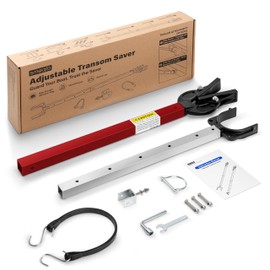 SMOQIO Transom Saver, Outboard Motor Support, One-Piece Casting Adjustable Boat Transom Saver, for Roller and Trailer Mounts(Red)