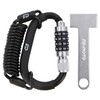 FD-MOTO Motorcycle Helmet D-Lock 4-Digit Security Bike Lock - Black,