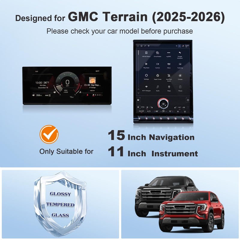 BSTW for 2025 GMC Terrain Screen Protector for 2025-2026 Terrain