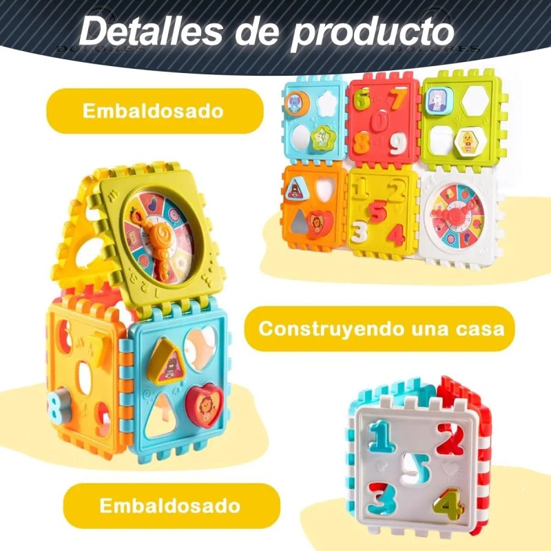 Juguete Niños Didáctico Educativo 6en1 Cubo Actividades Bebé