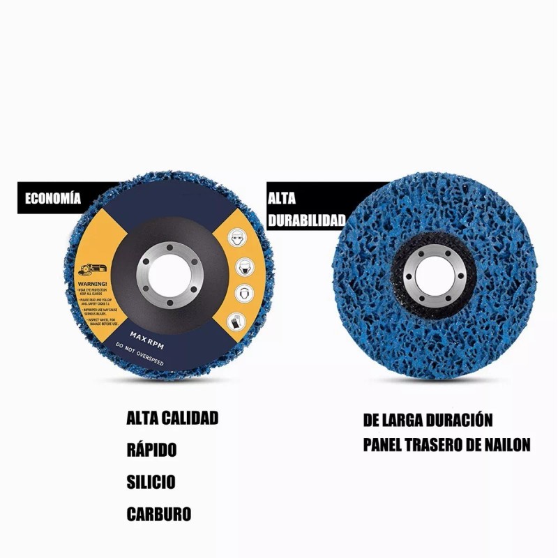 Darklove 5pcs Discos Abrasivos De Desoxidación Metal Rueda Pulidora