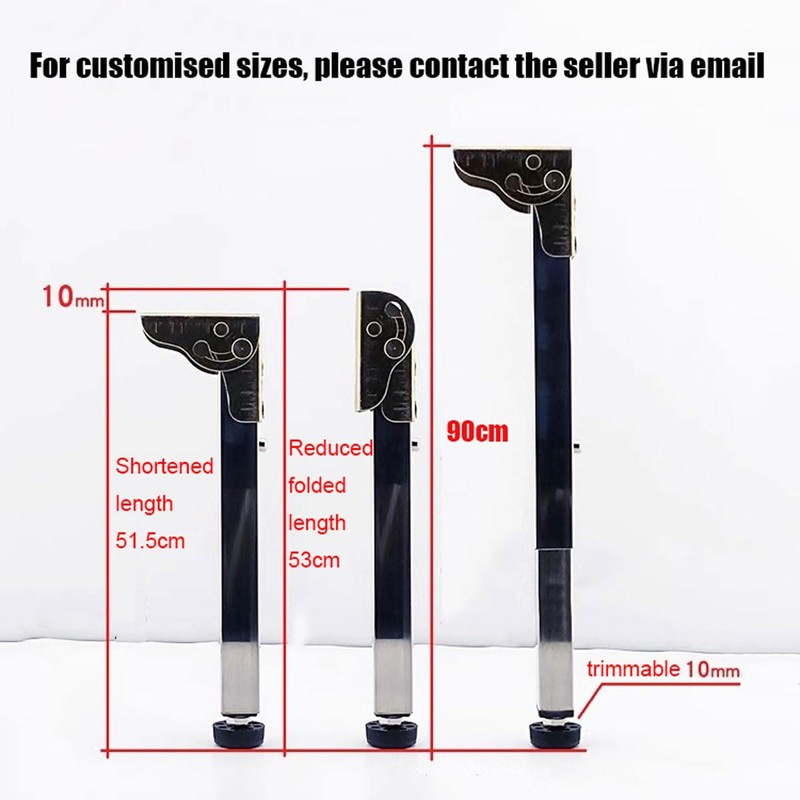 Stainless Steel Folding Table Legs - Adjustable Height, Metal Legs