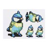 Azeeda 4 x 'Blauer Vogel Pixel Art' Temporäre Tattoos -