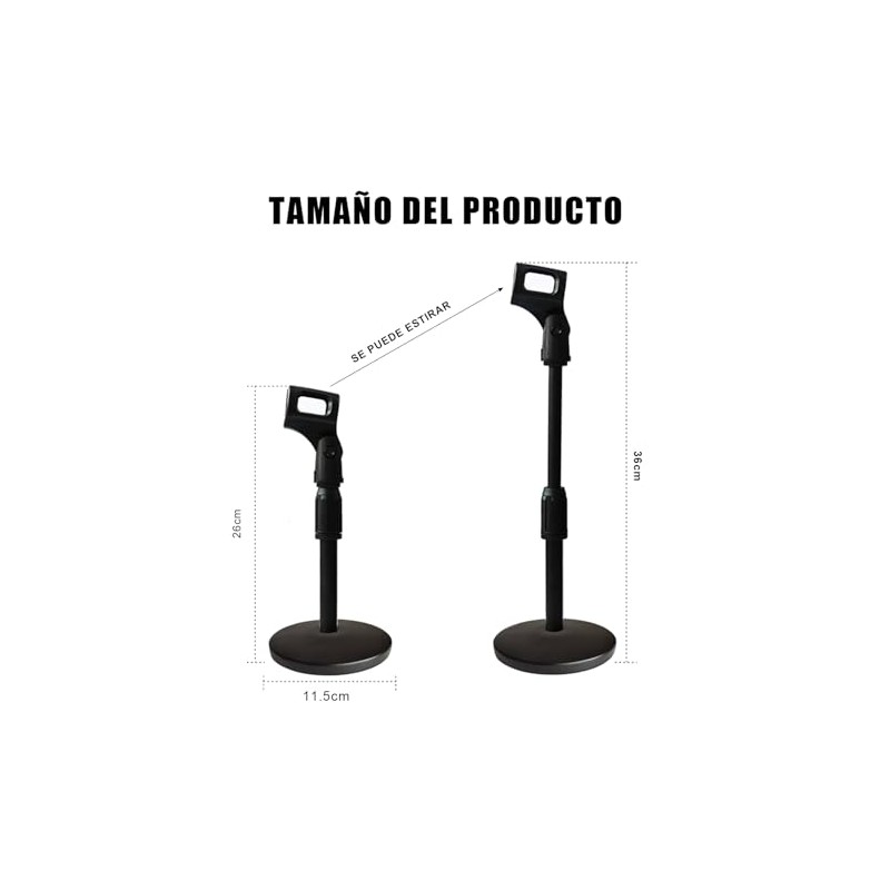Soporte para Micrófono Ajustable de Escritorio Soporte para Micrófono Mesa