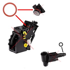 Seal Maintenance Kit O-Ring for Outlet Nozzle Steam Valve Brewing Group Inlet Nozzle Stamp Piston Compatible with Phillips Saeco Spidem Gaggia RI EP HD SM SUP Set-19 + 6g Tube + Brush + Hook Set