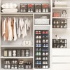 12 Pack Shoe Storage Bins, Clear Plastic Stackable Shoe Organizer