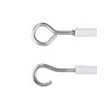 QWORK® 5 m curtain wire, white, curtain rope, plastic coated