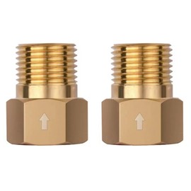 BesNPT Brass 1/2" Female to 1/2" Male Check Valve One-Way Non-return Prevent Water Backflow Preventer (Pack of 2)