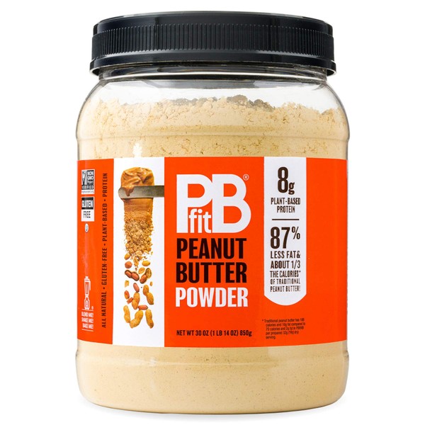 PBfit All-Natural Peanut Butter Powder, Powdered Peanut Spread From Real Roasted Pressed Peanuts, 8g of Protein (30 Oz.)