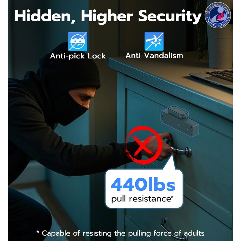 Anweller Baby Proofing Smart Cabinet Locks, Child Proof Drawer Locks