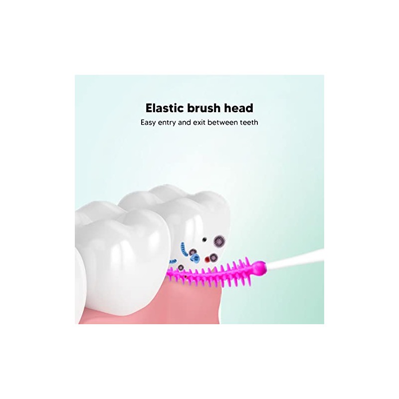 Jiawu Cepillo Interdental, 200 Cepillos Dentales de Silicona Suave para