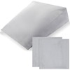 Preboun 2 Pcs Wedge Pillow Cover Long Lasting with Zipper Easy to Clean Replacement Wedge Pillowcase for Home Bed Sleeping, Fits 27 x 27 x 8 Inch Wedge Pillow, Silver Gray, Pillow Case Only
