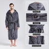 FashGudim - Bata con capucha para hombre, cuello de chal,