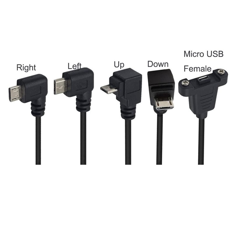 Kework 0.3 Meter Micro USB Extension Cable, 90 Degree Downward