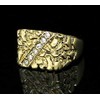 NewAgeBling Icy Nugget 14k Gold Tone AAA Cz Hip Hop