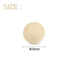 sourcing map 100pcs Round Wood Balls 6mm Diameter Unfinished Solid Wooden Beads, Small Natural Craft Balls for DIY Craft Projects Art Ornaments