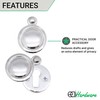 Victorian Keyhole Covered Escutcheon for Front Doors 35mm Polished Chrome