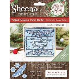 Sheena Douglass Deck The Halls Metal Die-Splendid Snowflakes, Silver, One Size