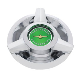 United Pacific Industries F626304 1962-1963 Ford Thunderbird Chrome Hub Cap - Green, 1 Pack