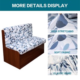 KRFOONN RV Dinette Cushion Covers Stretch Camper Cushions Cover Replacement Couch Cushion Slipcovers Washable Loveseat Slipcovers for Travel Trailer Couch (2 Backrest Cover & 2 Bench Cover, 13)