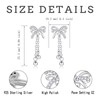 Bow Earrings for Women Sterling Silver: Bow-Knot Stud Dangle Stud