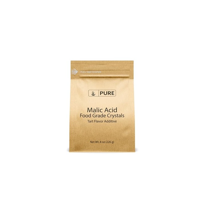 DL Malic Acid (8 oz.) by Pure Organic Ingredients, White
