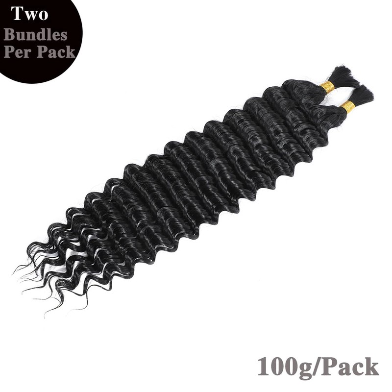 AIVICO Extensiones De Cabello Humano A Granel De Onda Profunda,