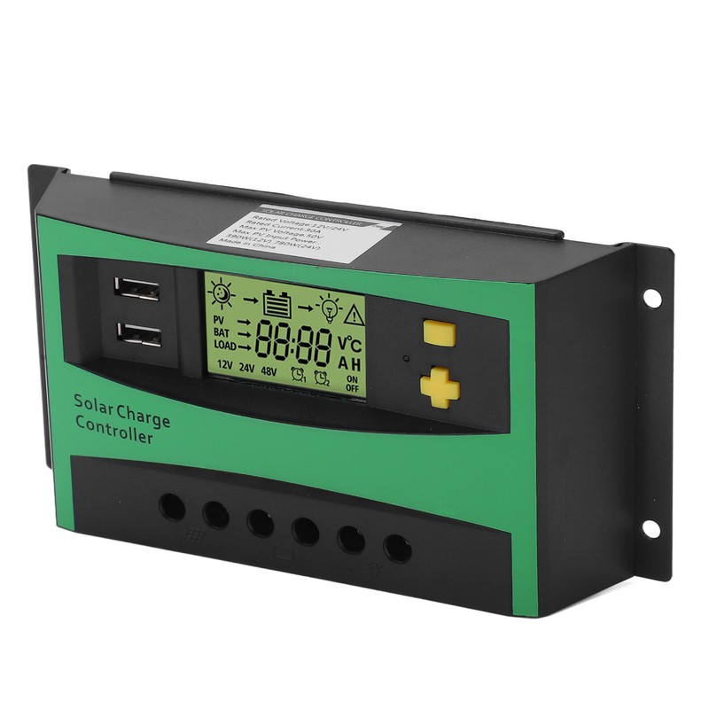 Solar Charge Controller PWM Panel Regulator 12V 24V 30A with